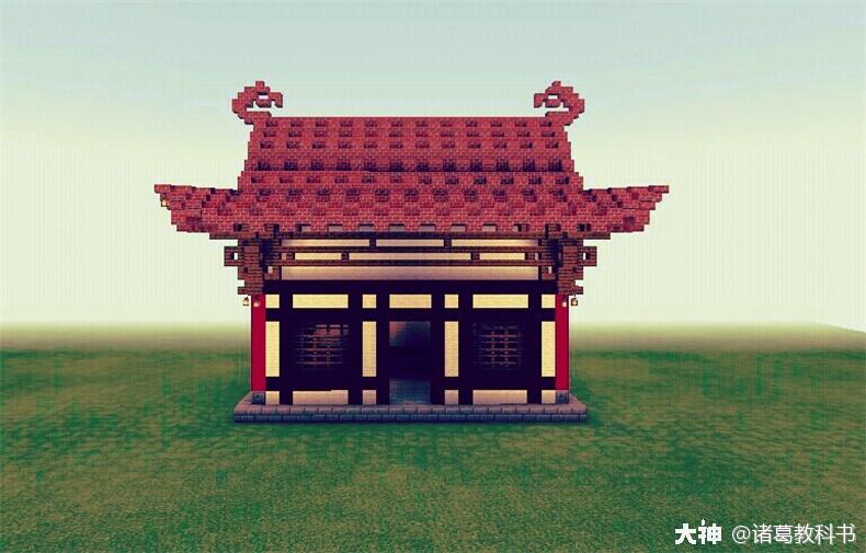 建筑教程 古代寺庙制作_我的世界_16163游戏网