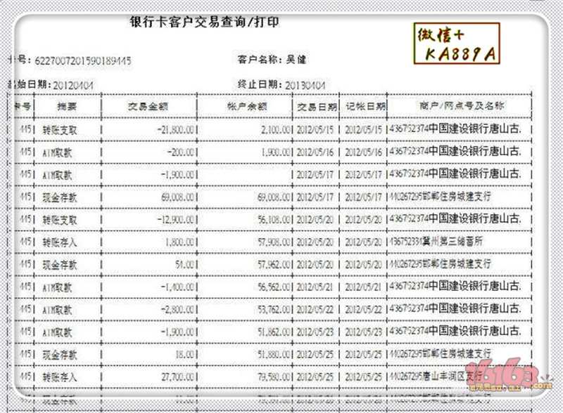 中国银行流水 中国四大银行流水 农业银行流水 农业银行流水对账单