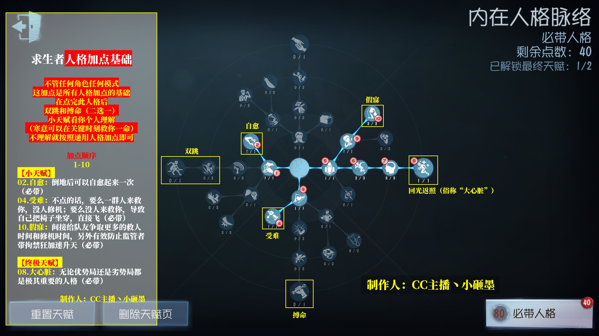 一:基本人格:  机械师|前锋|空军|佣兵|大副|野人|调香师|咒术师