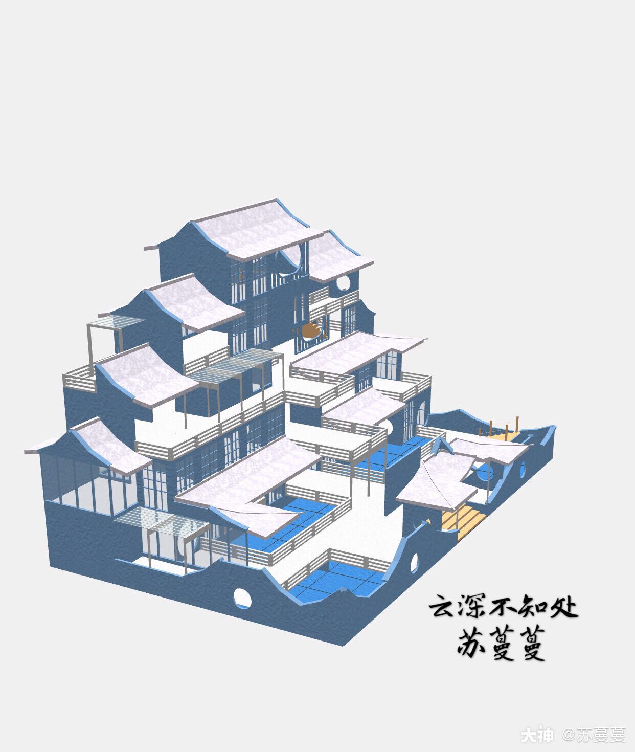 『云深不知处』蔓蔓的第一个双人地基作品. 来自苏蔓蔓 - 大神