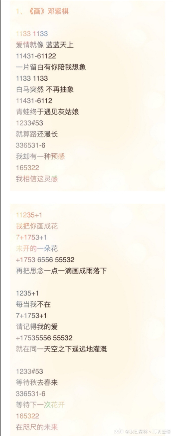 新一期琴谱 #明日之后# #明日先锋同. 来自秋日森林丶耳听爱情 - 大神