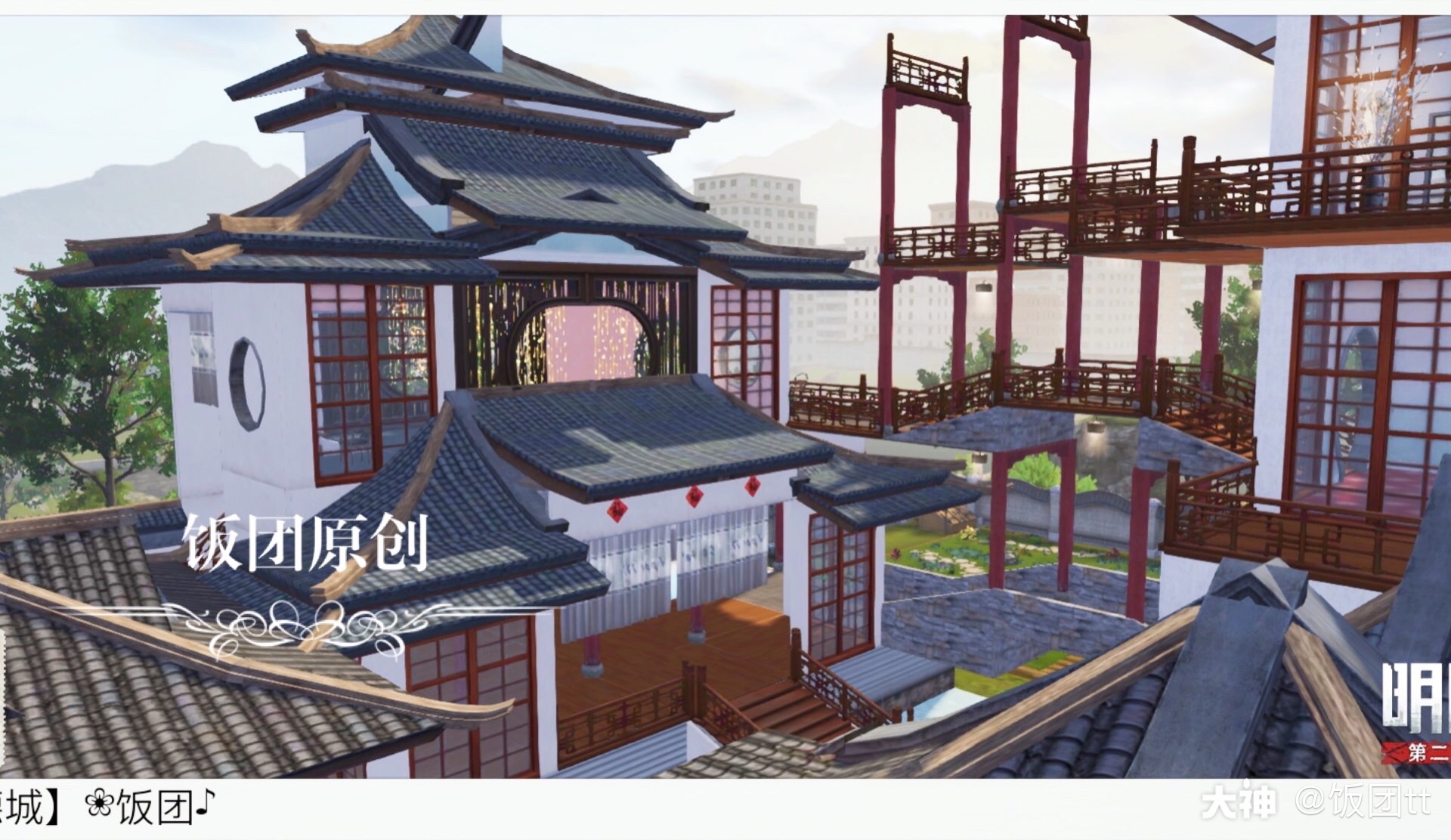 饭团原创作品【仙瑶阁】预告,古风建筑,耗时两天