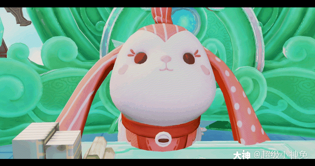 这个憨憨的豆豆眼小肥兔 .