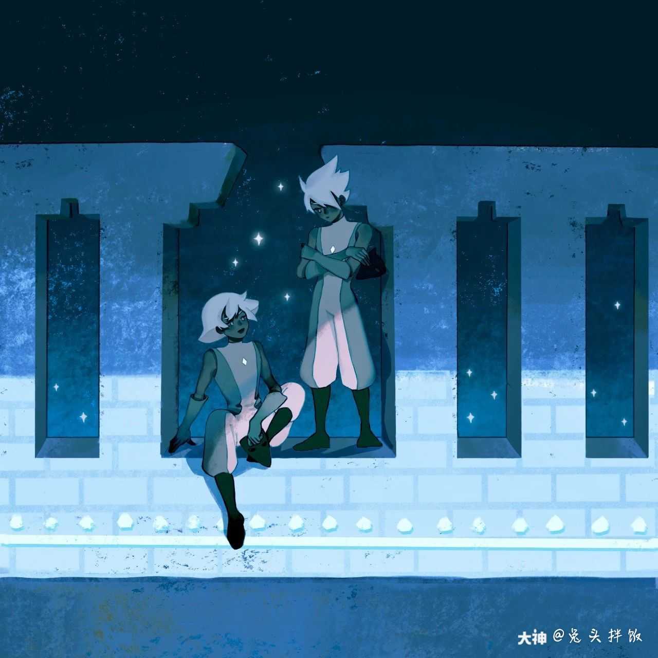 *转载#光遇#云野追光#光遇同人 大漠城堡高阁