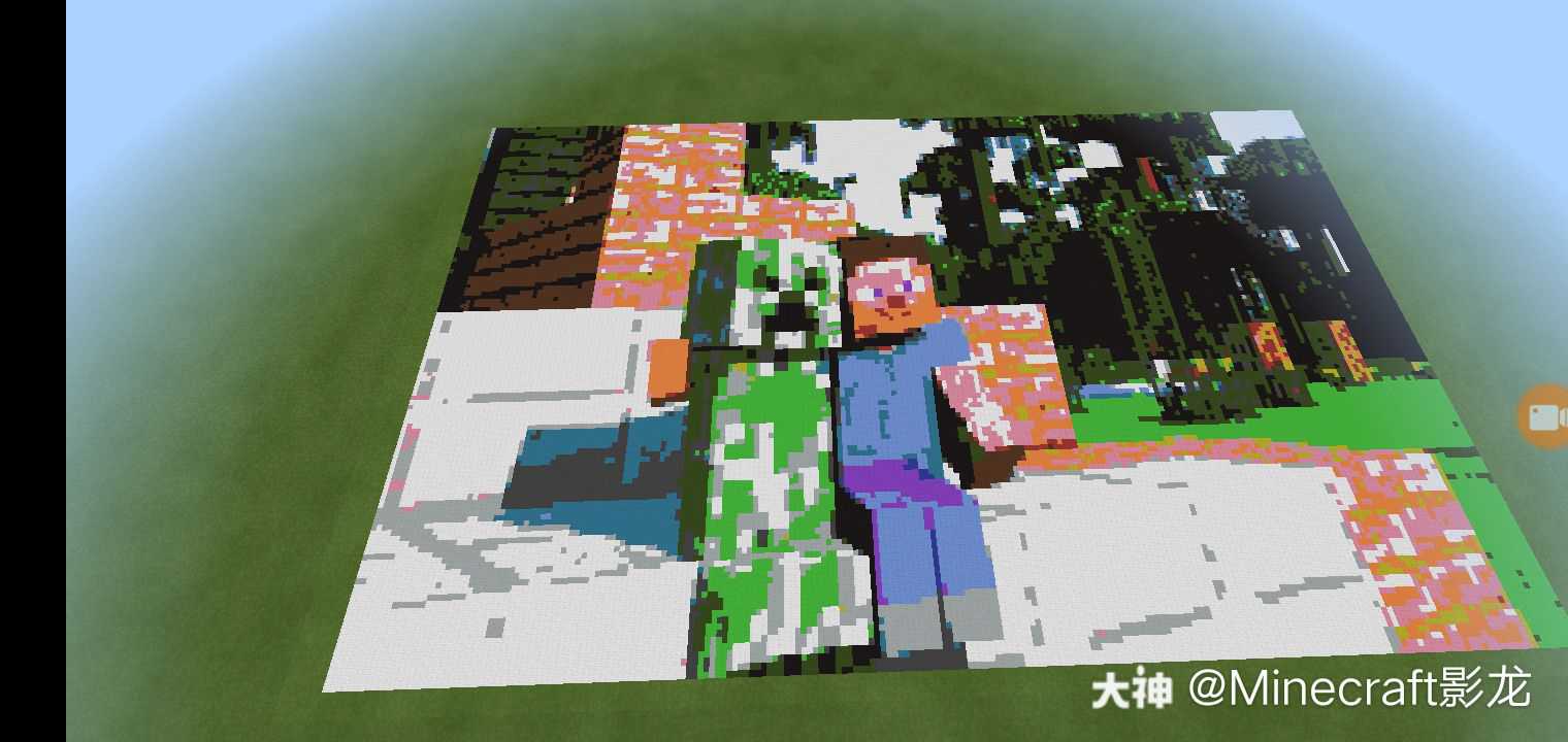 像素画_来自网易大神我的世界圈子_minecraft影龙