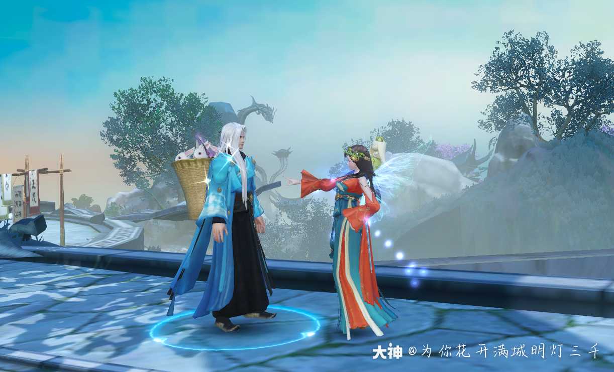 为你花开满城明灯三千