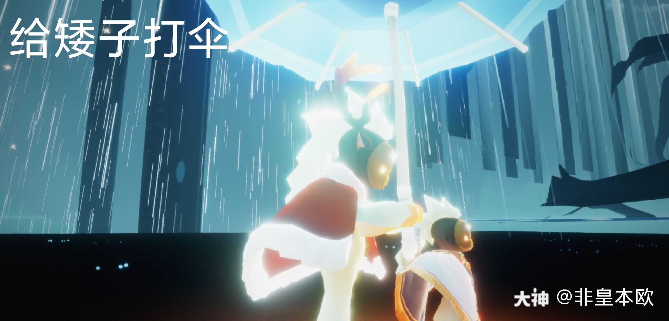小人儿在雨林的某个不认识的角落,迎接暴风雨吧～#光遇