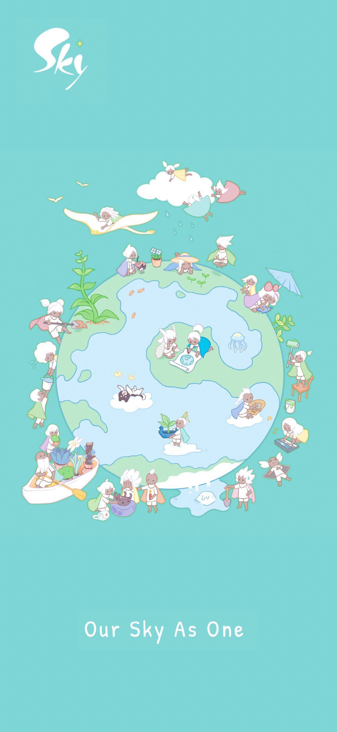 之前收藏的光遇周年海报图