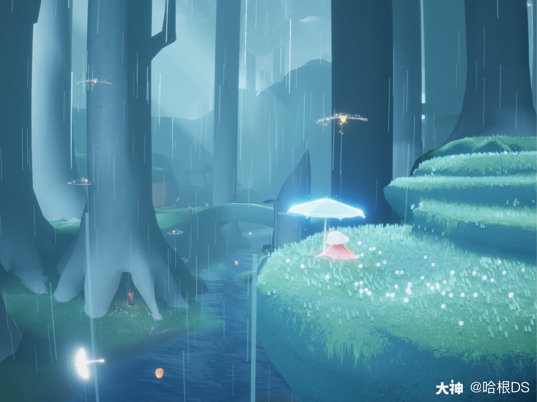 光遇日常 好喜欢雨.
