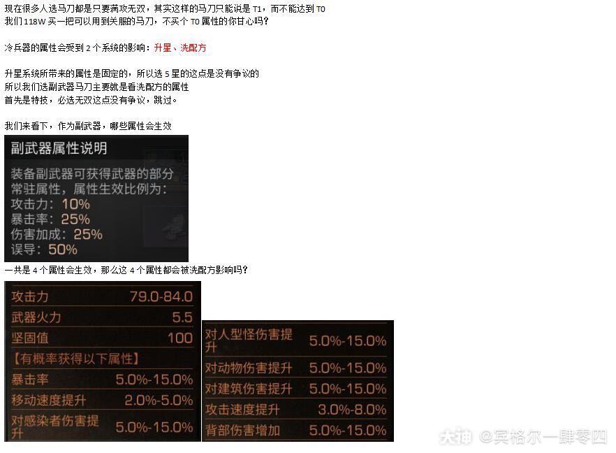 教你如何选一把t0马刀副武器_来自网易大神明日之后