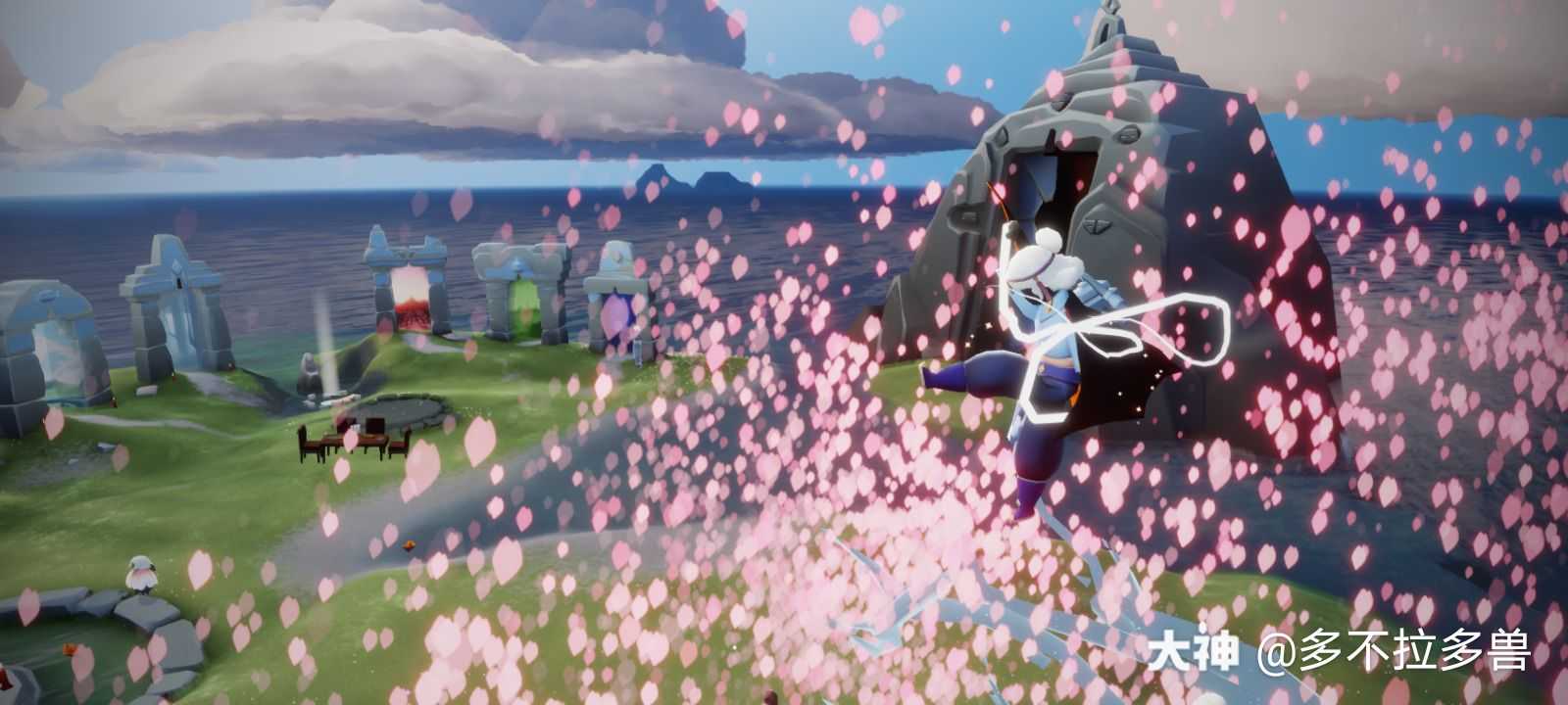 光遇风景# 樱花树打卡.