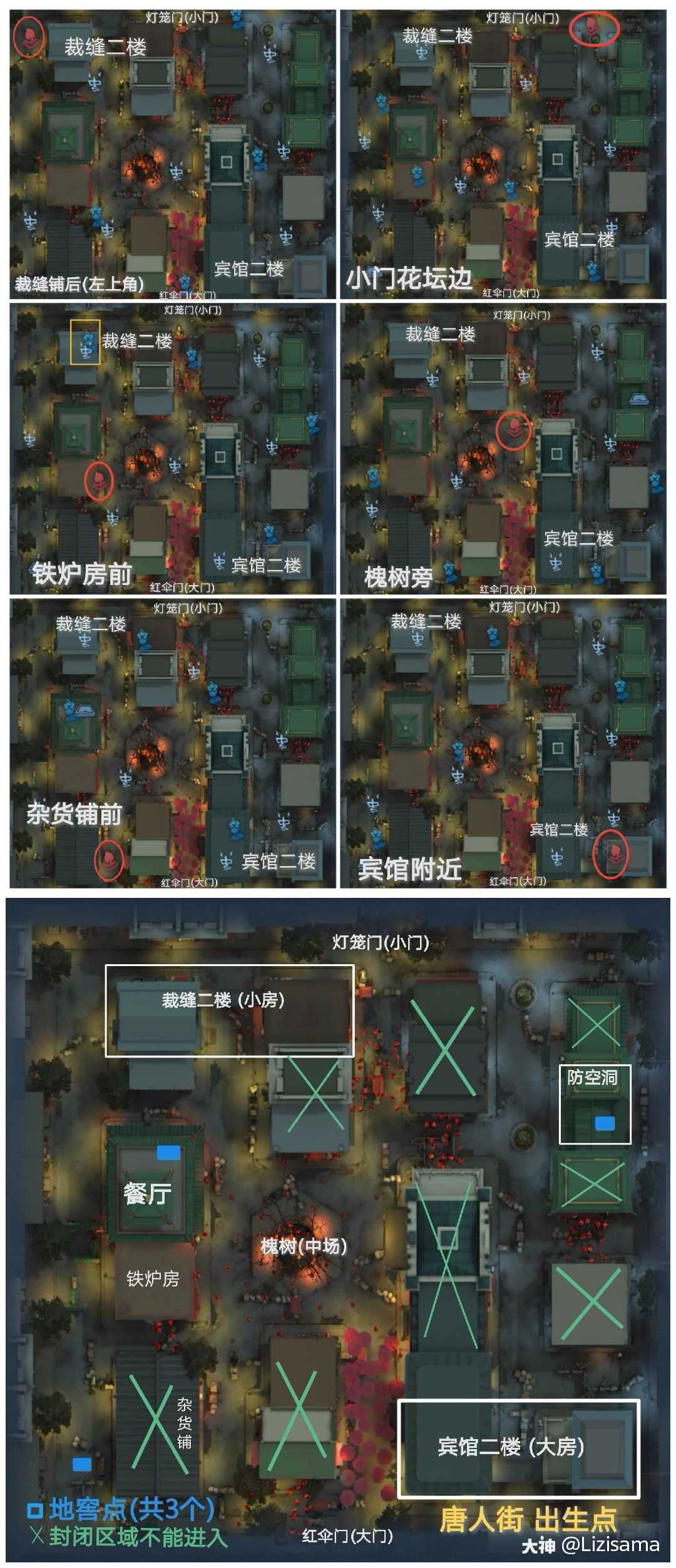 第五人格,一图一张图求生监管地窖位置全解