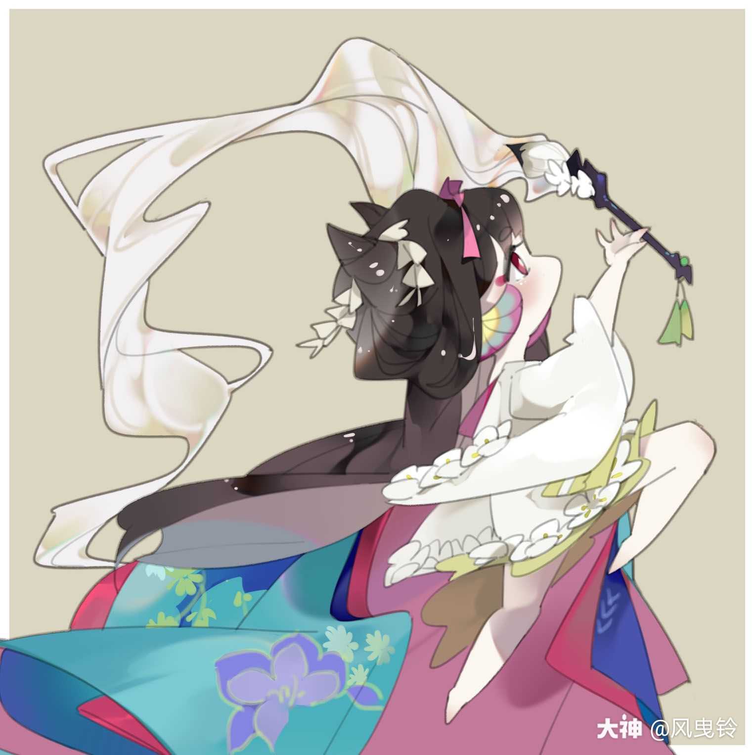 ヽ(○`) #浮世景##阴阳师同人##绘世花鸟卷