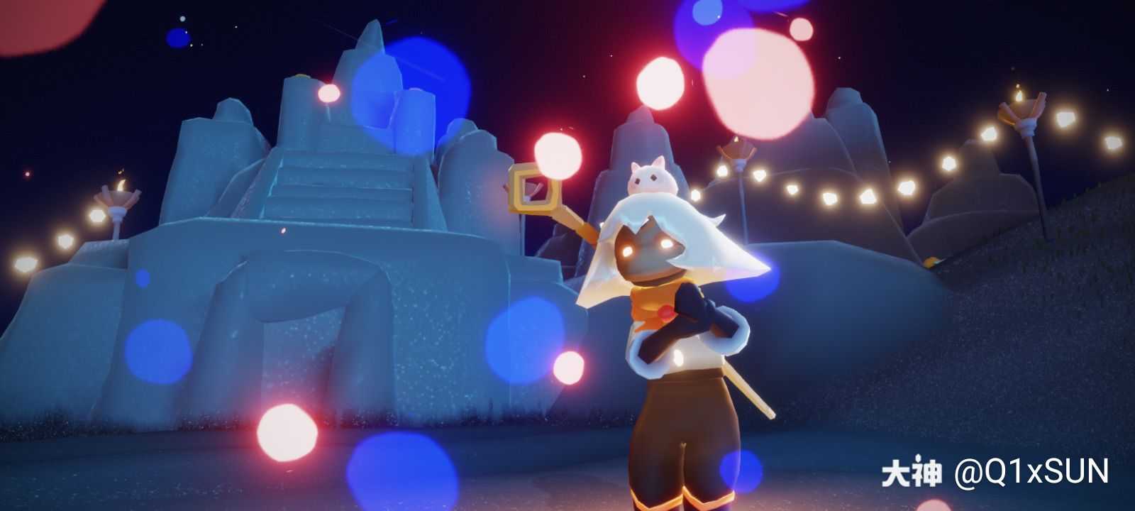 平菇小兔子头饰凛冬季钵钵棉裤小王子季围巾斗圣诞节领结暮土烟花棒