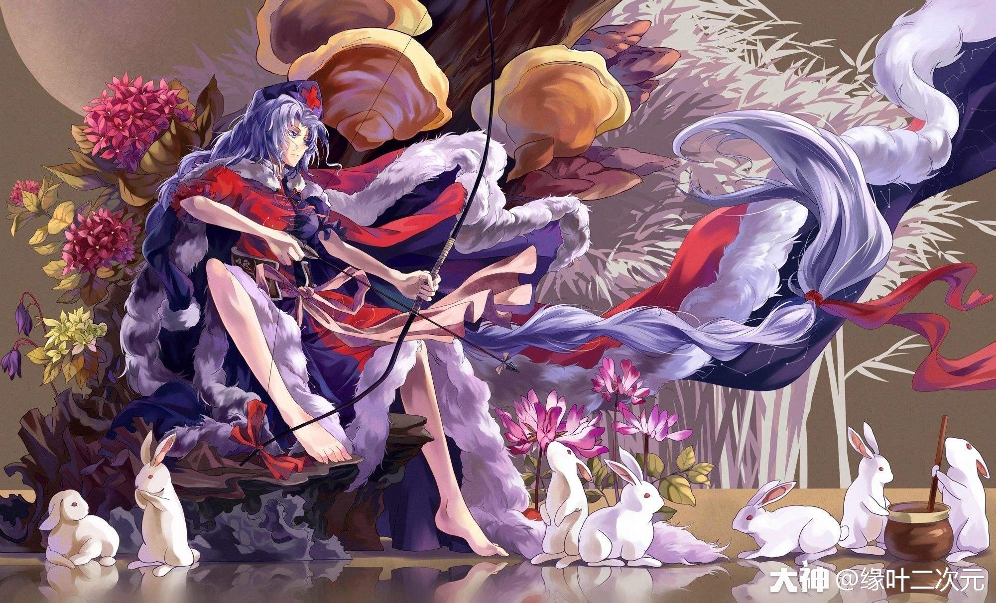 东方幻想乡##二次元壁纸##动漫美图##八意永琳