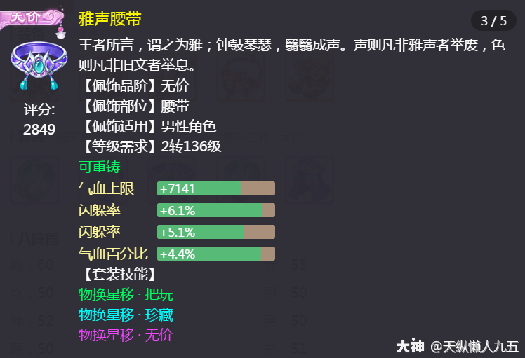 中负敏男鬼装备搭配,武耀台伙伴搭配