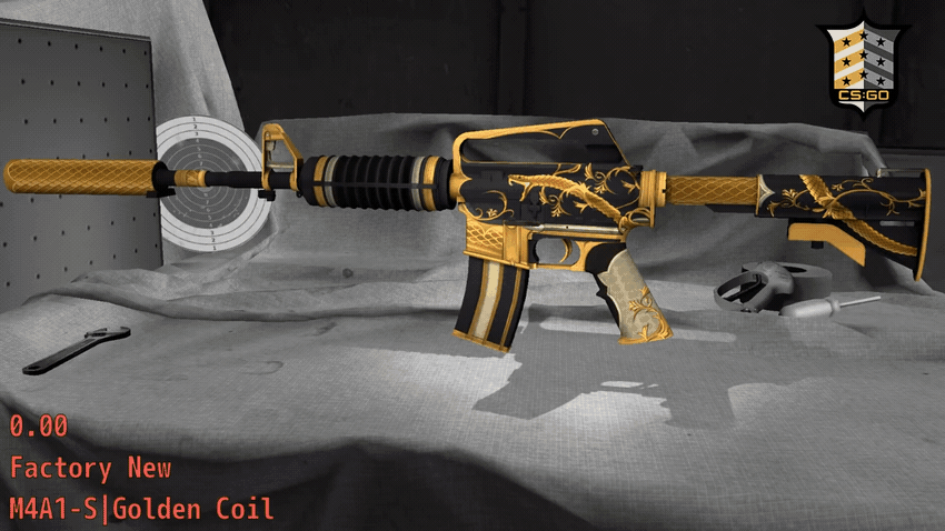 csgo皮肤鉴赏m4a1金蛇缠绕