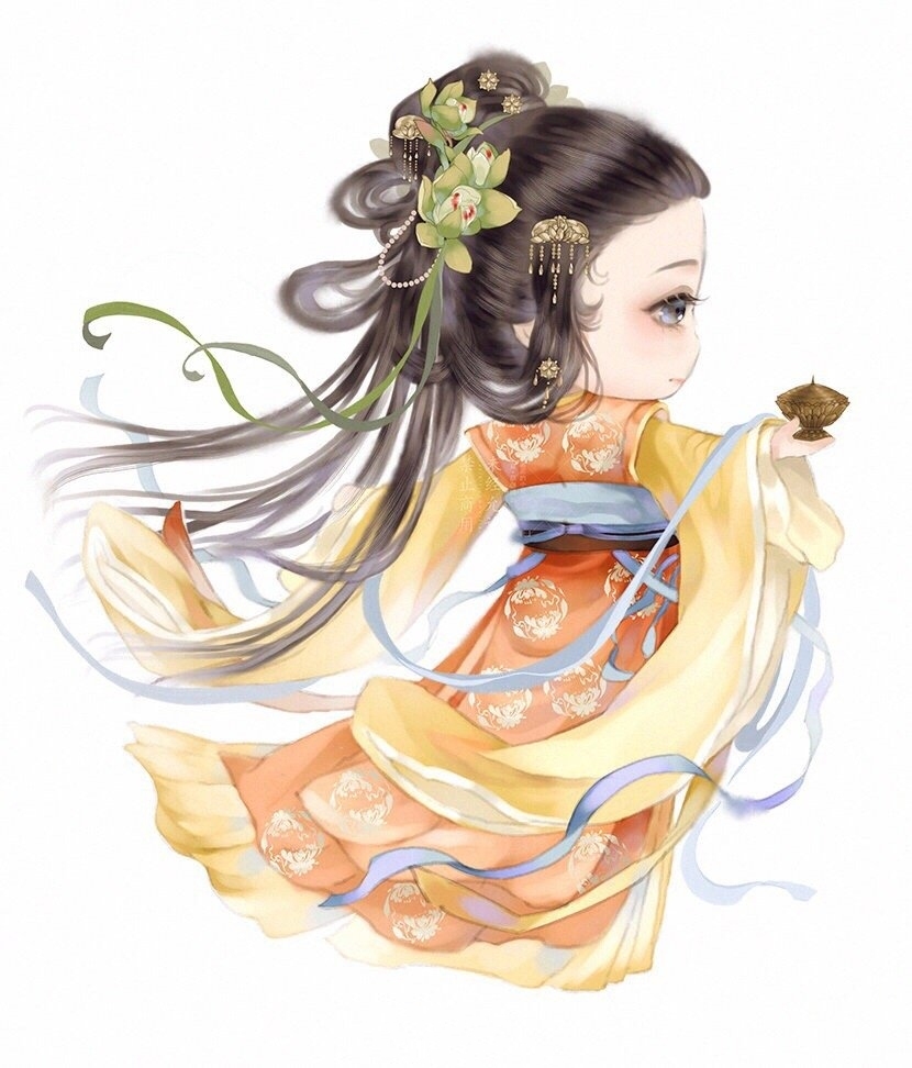 古风人物插画,q版 小可爱系列. 图
