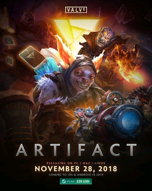 G胖的新玩具！DOTA衍生卡牌游戏圣器《Artifact》前瞻