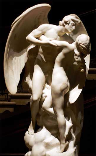 《神的儿子与人类的女儿》，由美国雕塑家丹尼尔-契斯特创作于1923年。