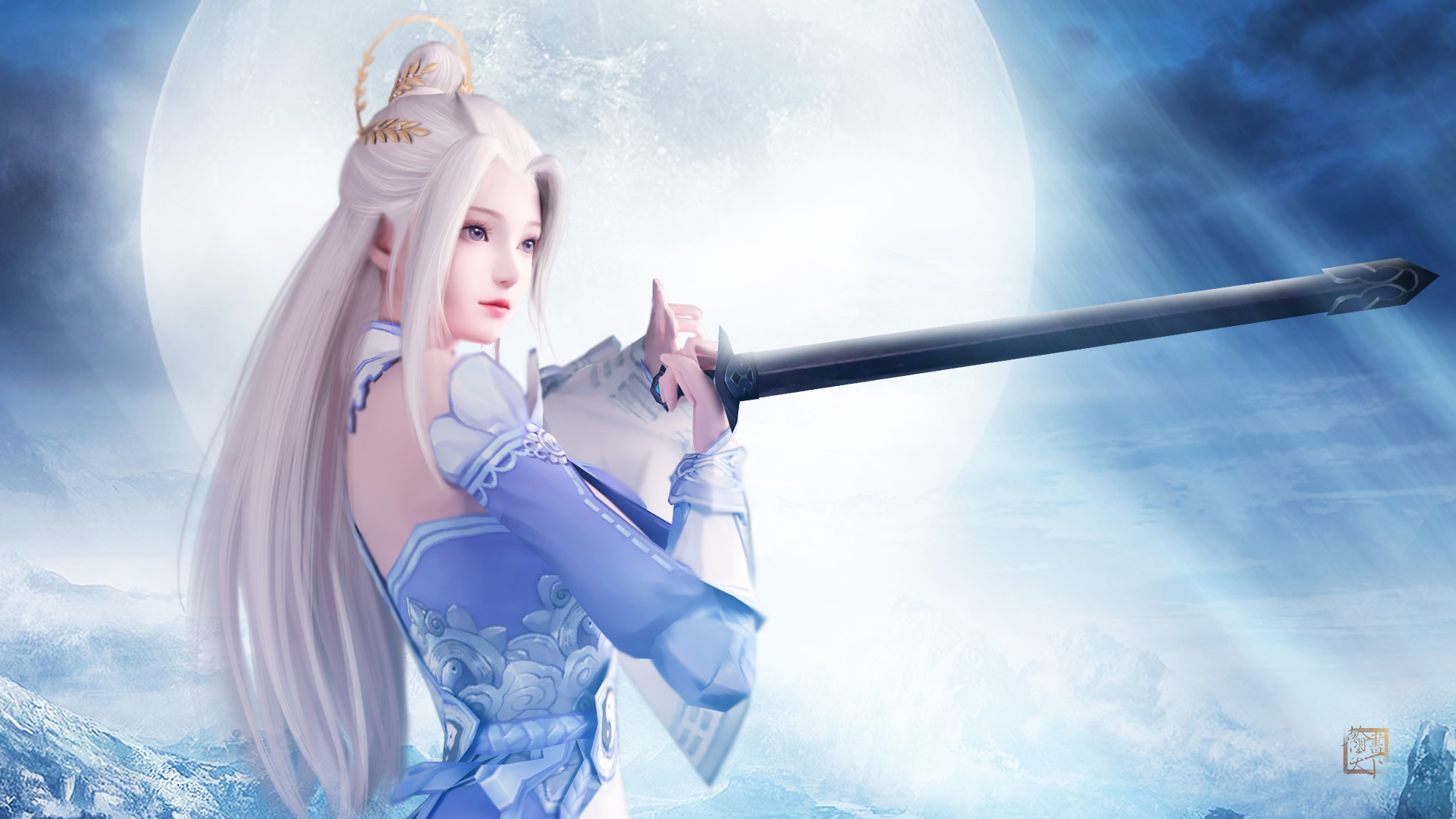 翰书天下拾光御剑把酒听秋雨怎堪江湖梦已远门派3d壁纸