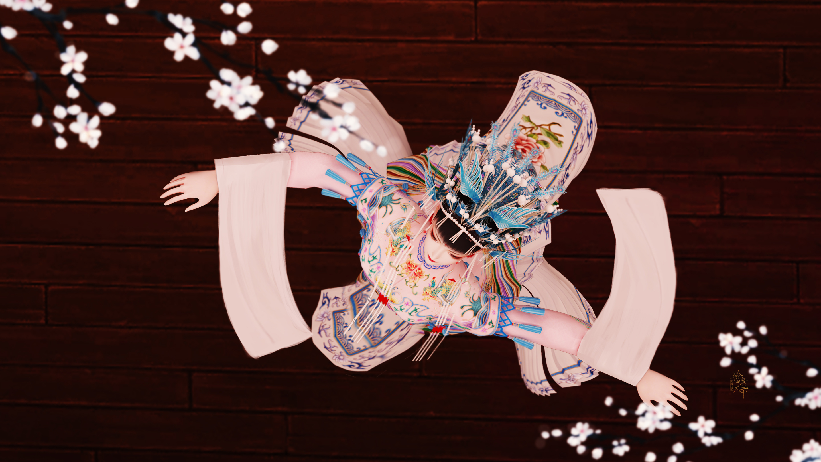 翰书天下拾光电脑壁纸锦水一匳红玉台千面笑by棠狸