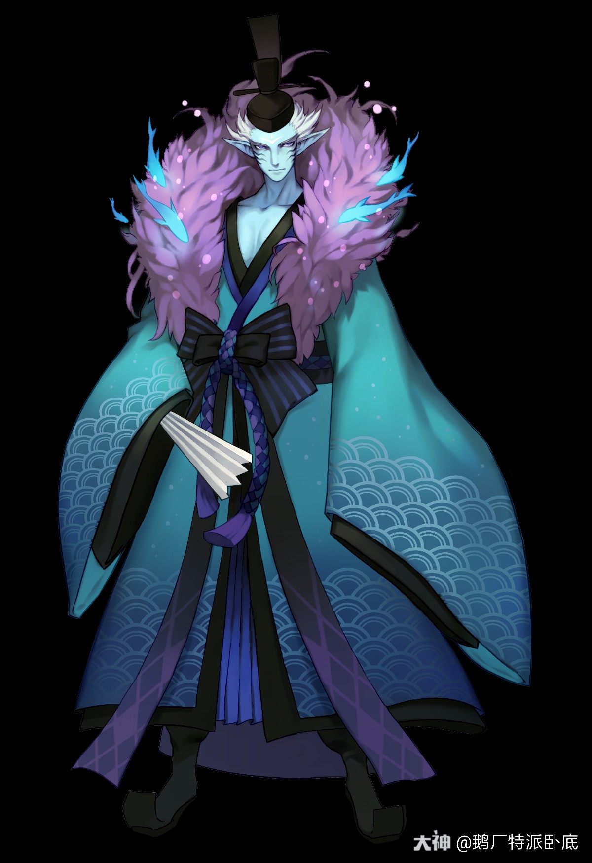 最终建模立绘以游戏为准 #决战平安京##平安京新式神##荒川之主