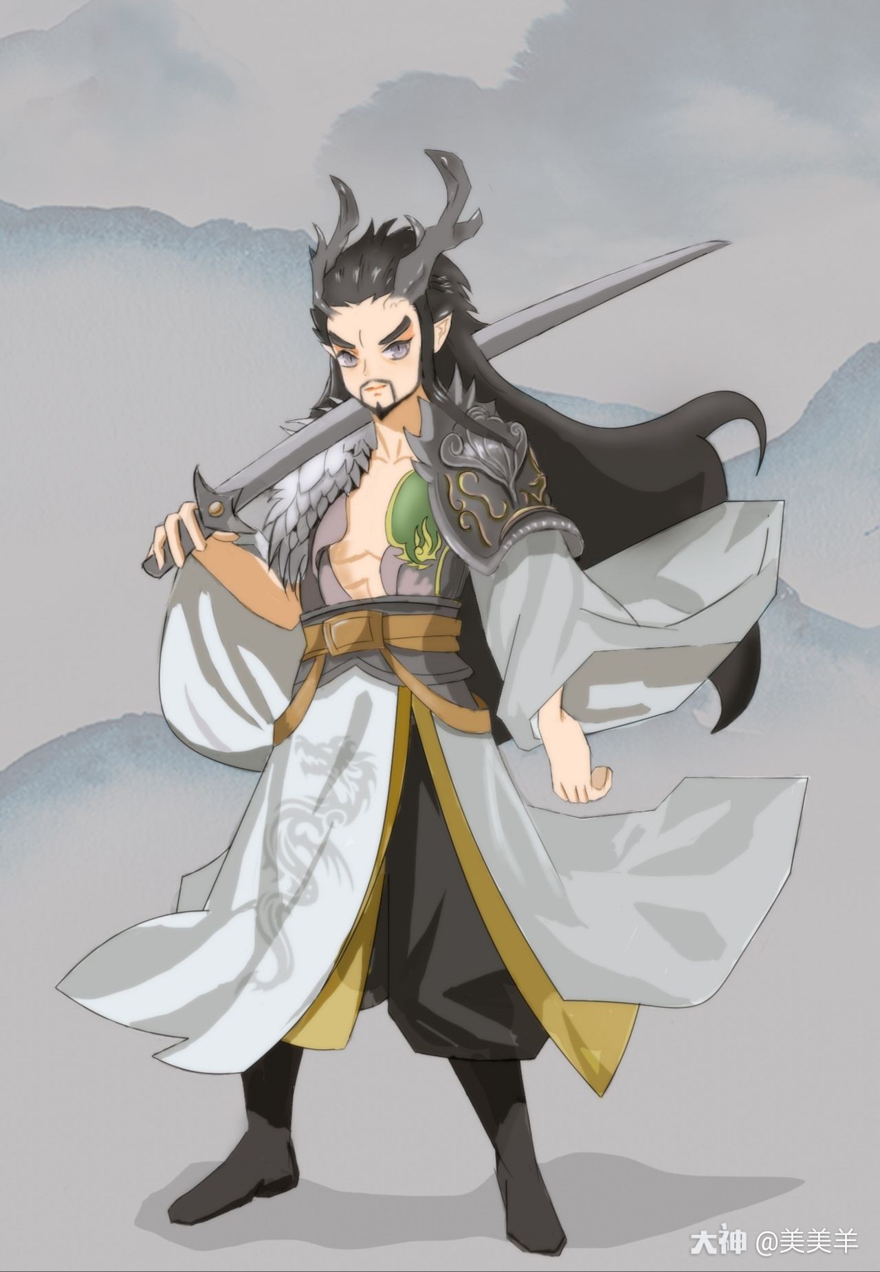 画了个q版沧浪生#大话西游2##大话西游2免费版