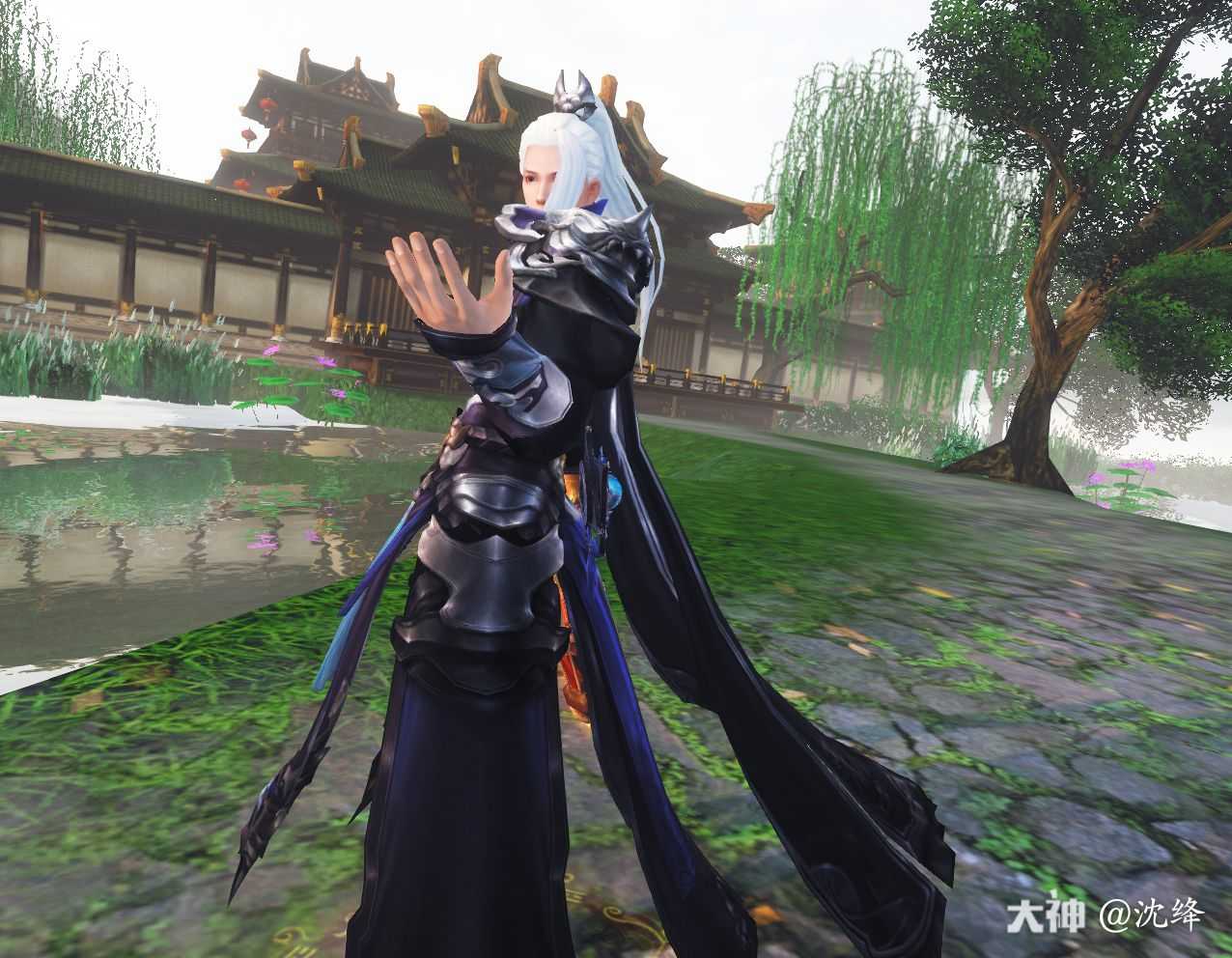 天下3# 幽篁80套真是非常帅了,比天魂套那个头上插