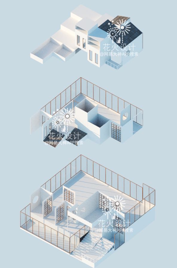 花火设计:lego苏州的独家渲染轴测图(分层图)教程.
