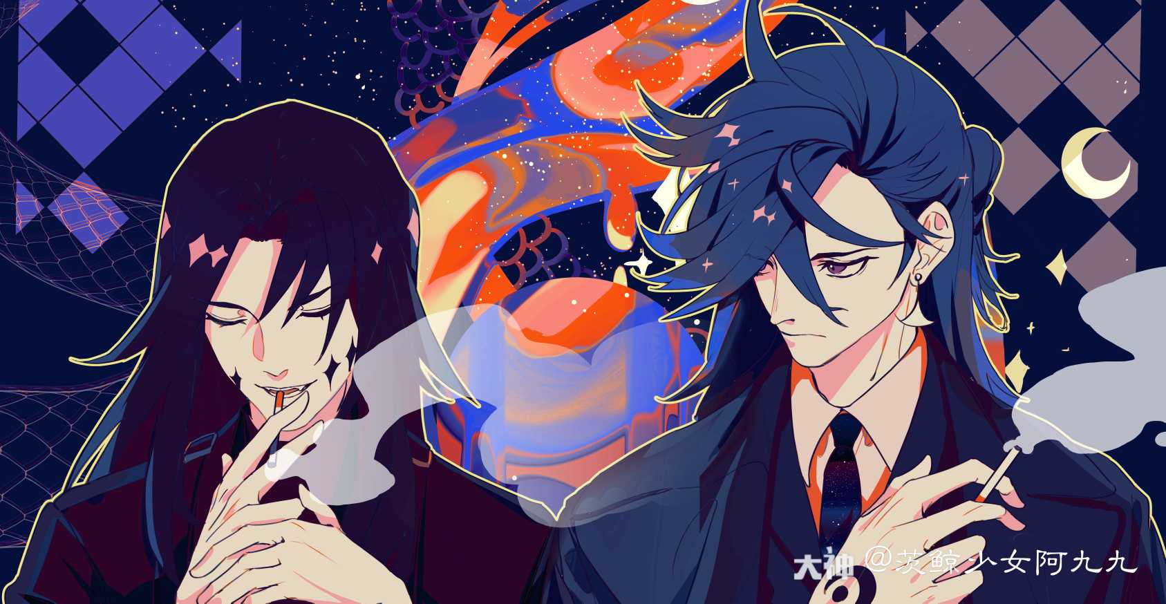 上了色……#阴阳师ip同人##荒蛇##阴阳师同人