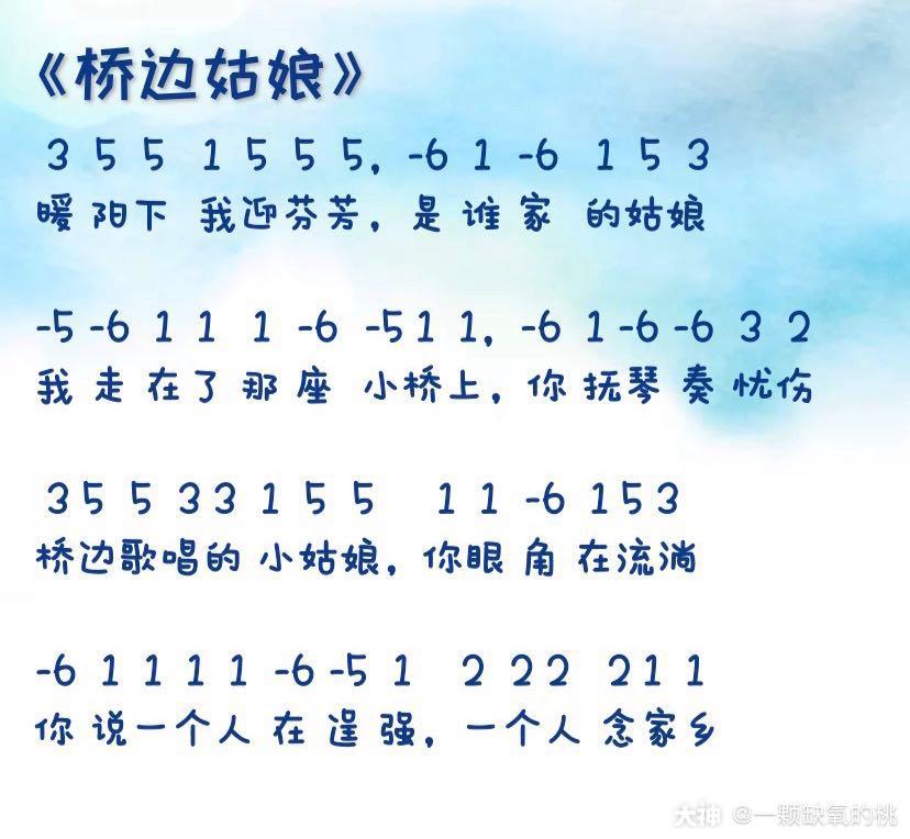 【明日之后钢琴谱】整理了几个抖音上比较的歌