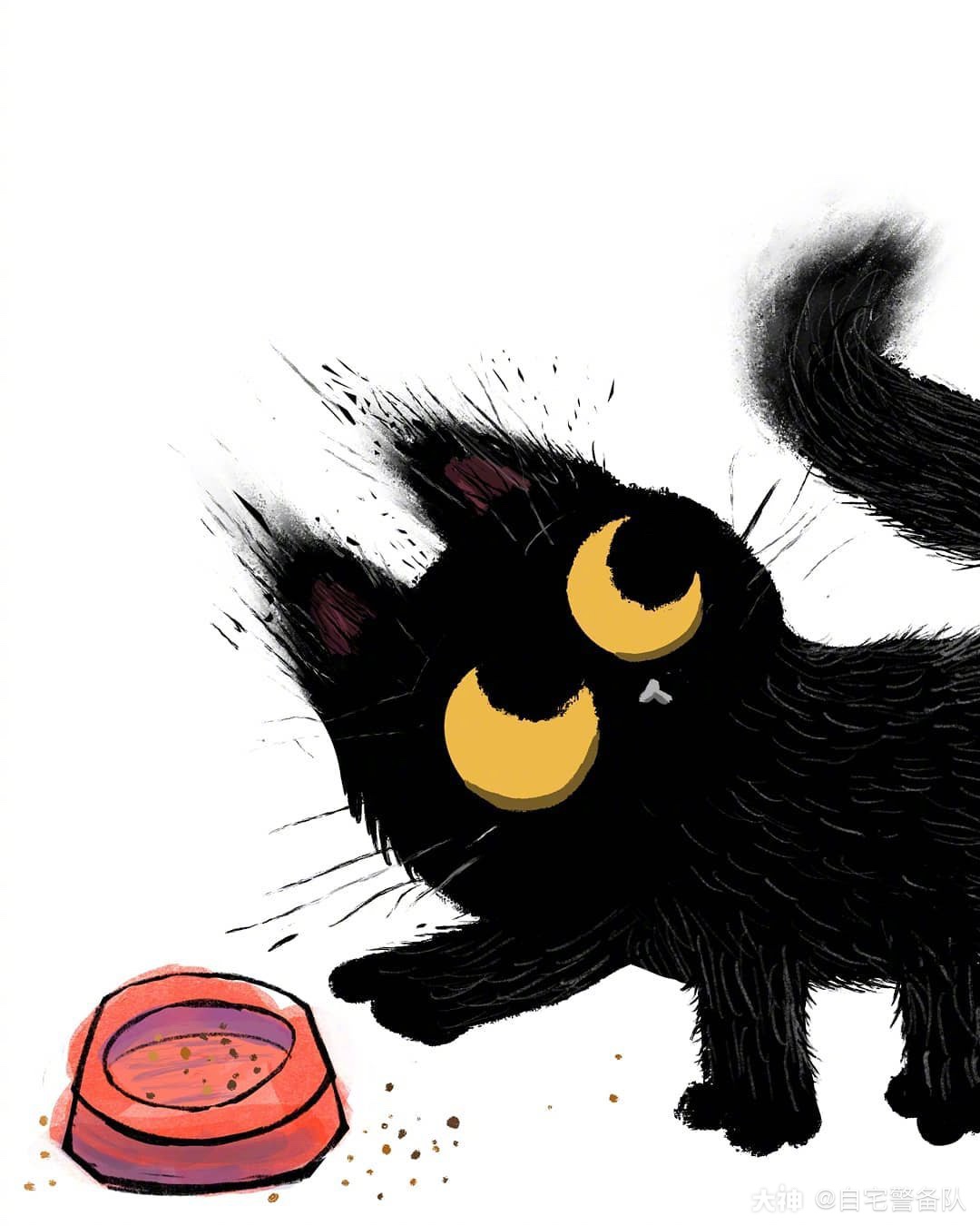 黑猫动漫冷艳图片
