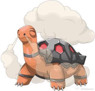 老乌龟中的煤炭龟 天生的暖炉 煤炭龟 火系 煤炭宝可梦 特性 白色烟雾或日照或硬 来自网易大神宝可梦大探险圈子 Xmeevee