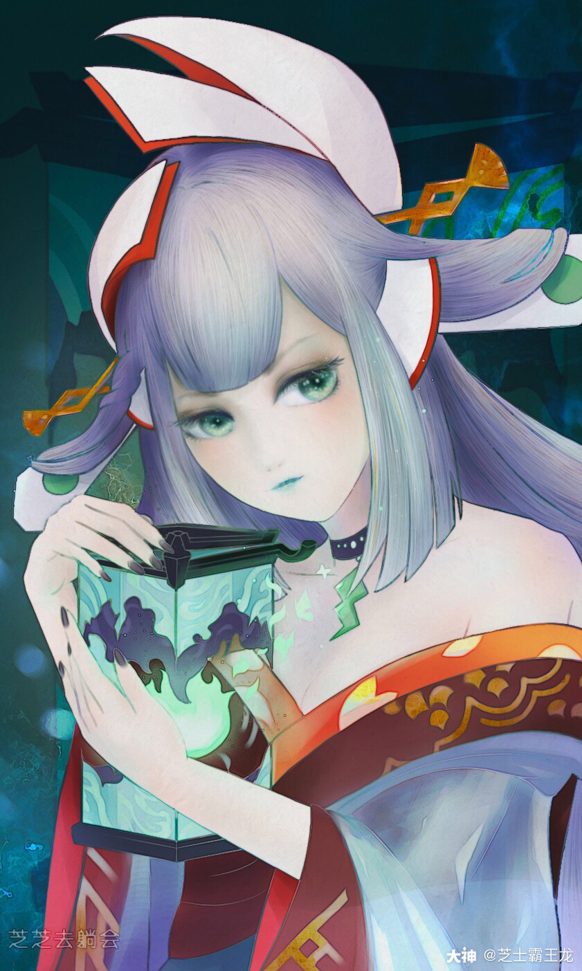 芝士霸王龙:#灯之卷##浮世青行灯##阴阳师同人# 换个唇色两张灯灯