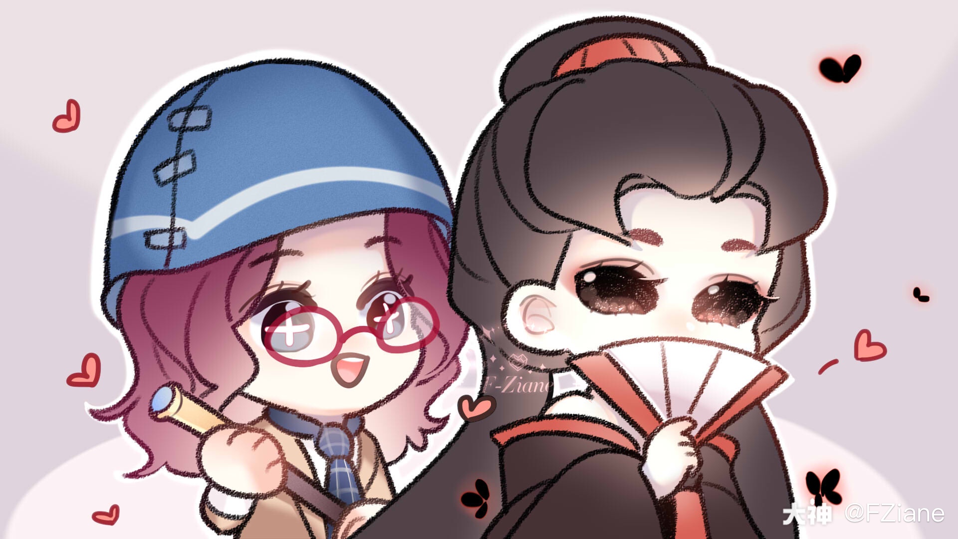 画了蝶盲～是之前的点图619361顺便来氵