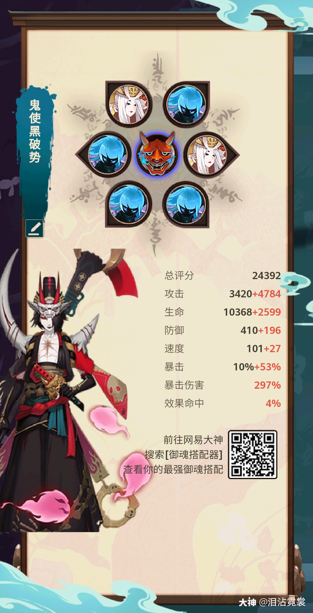 御魂搭配##鬼使黑#这个鬼使黑能困28吗阴阳师御魂搭配器2020-08-04要