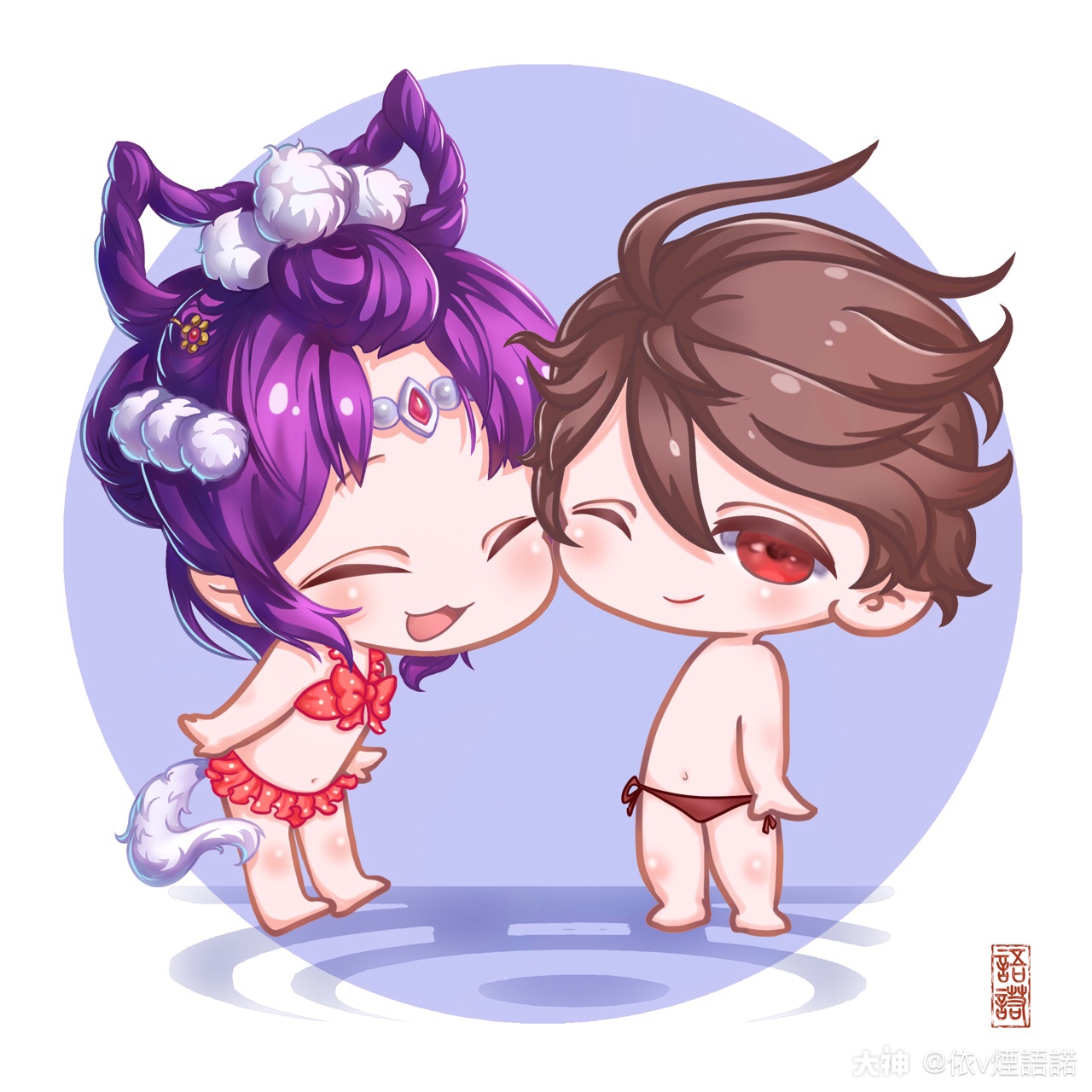 夏日&狐美人cp1#大话.