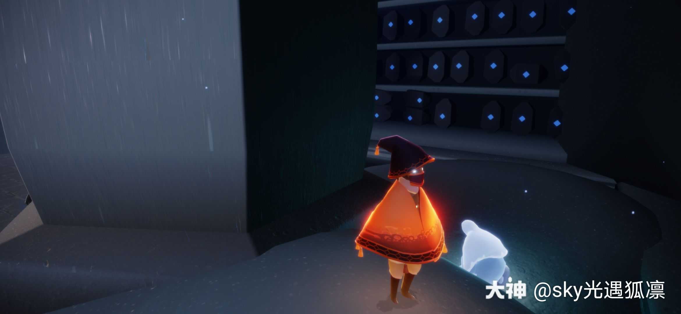 今日任务～ #光遇攻略#     先祖位置     向小黑鞠躬     收集烛火