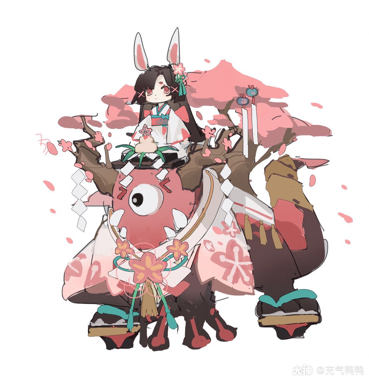 阴阳师同人# #山兔#.