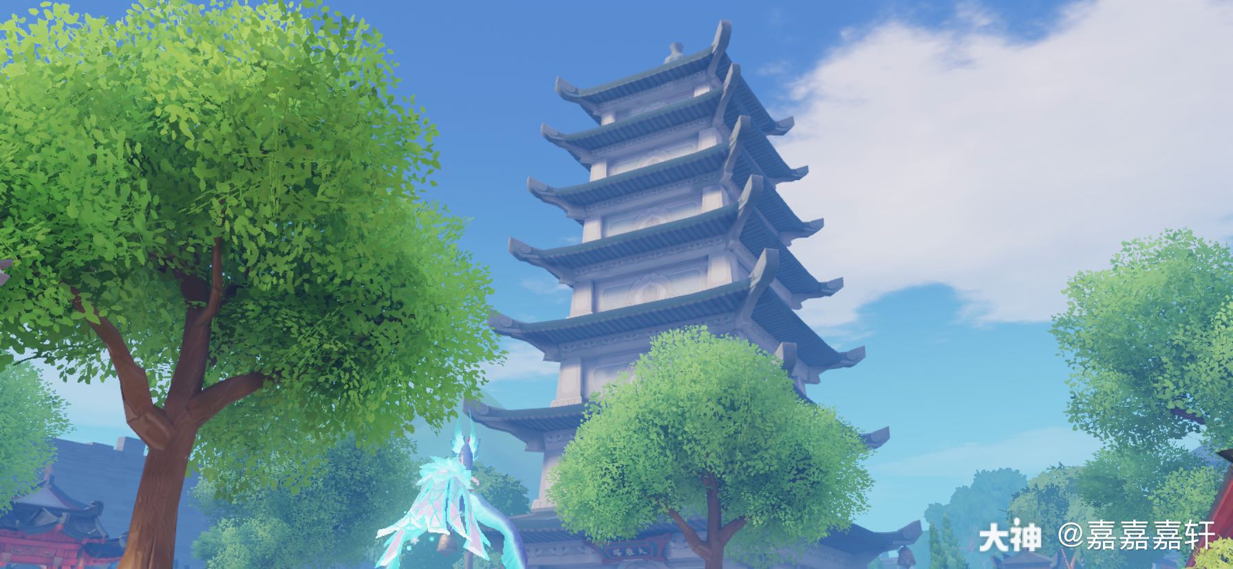 梦幻西游三维版 游戏内大雁塔vs现实西安.