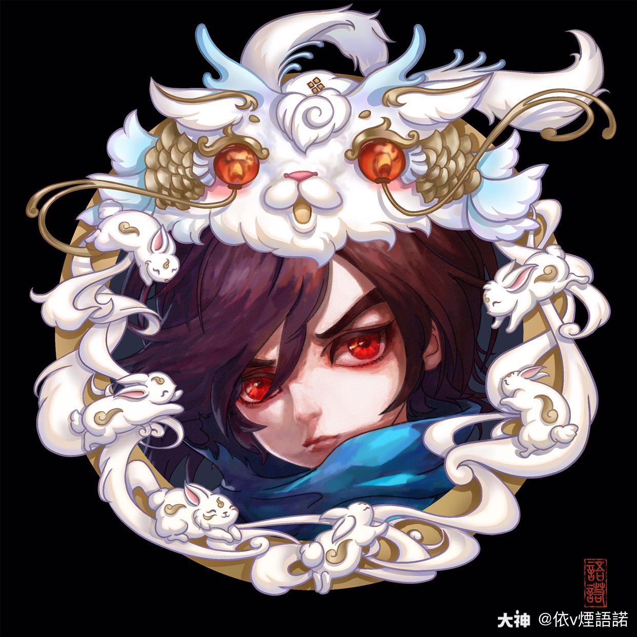 头像框&龙兔000000 _来自网易大神决战!平安京圈子_依v烟语诺