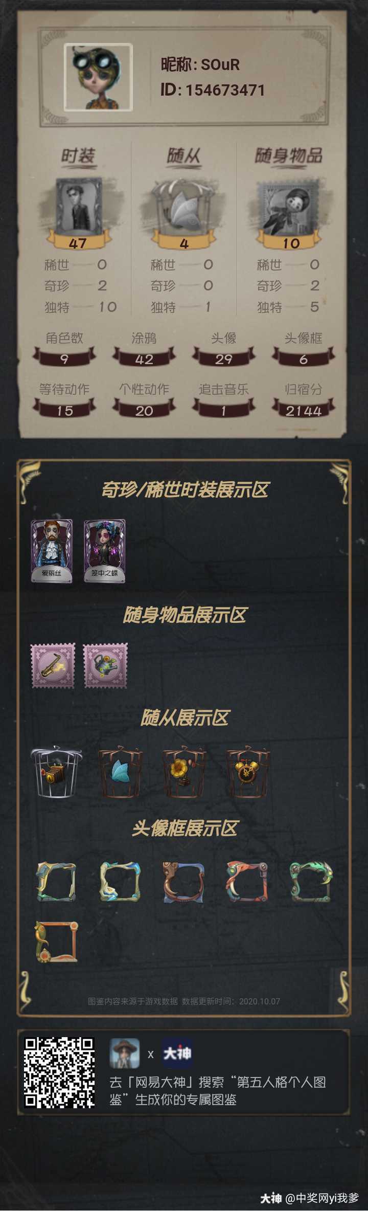 此号15r出了 街尾蛇没显示 来自网易大神第五人格圈子 中奖网yi我爹