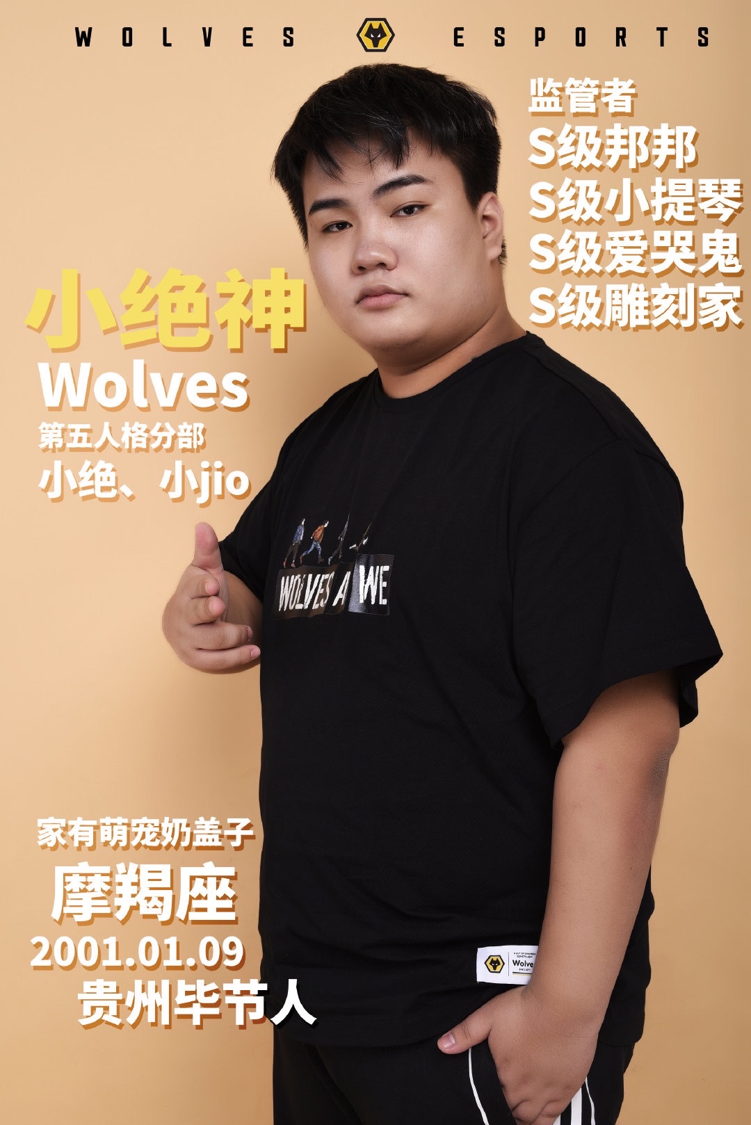 wolves战队 队员小档案】今天小档案升级版的嘉宾是我们奶_大神