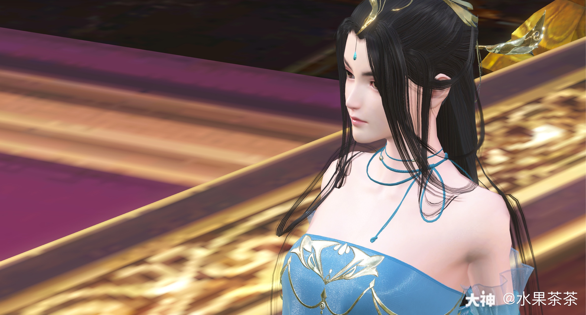 当头饰【瑶凤衔露】遇上时装【青琼晚烟】!