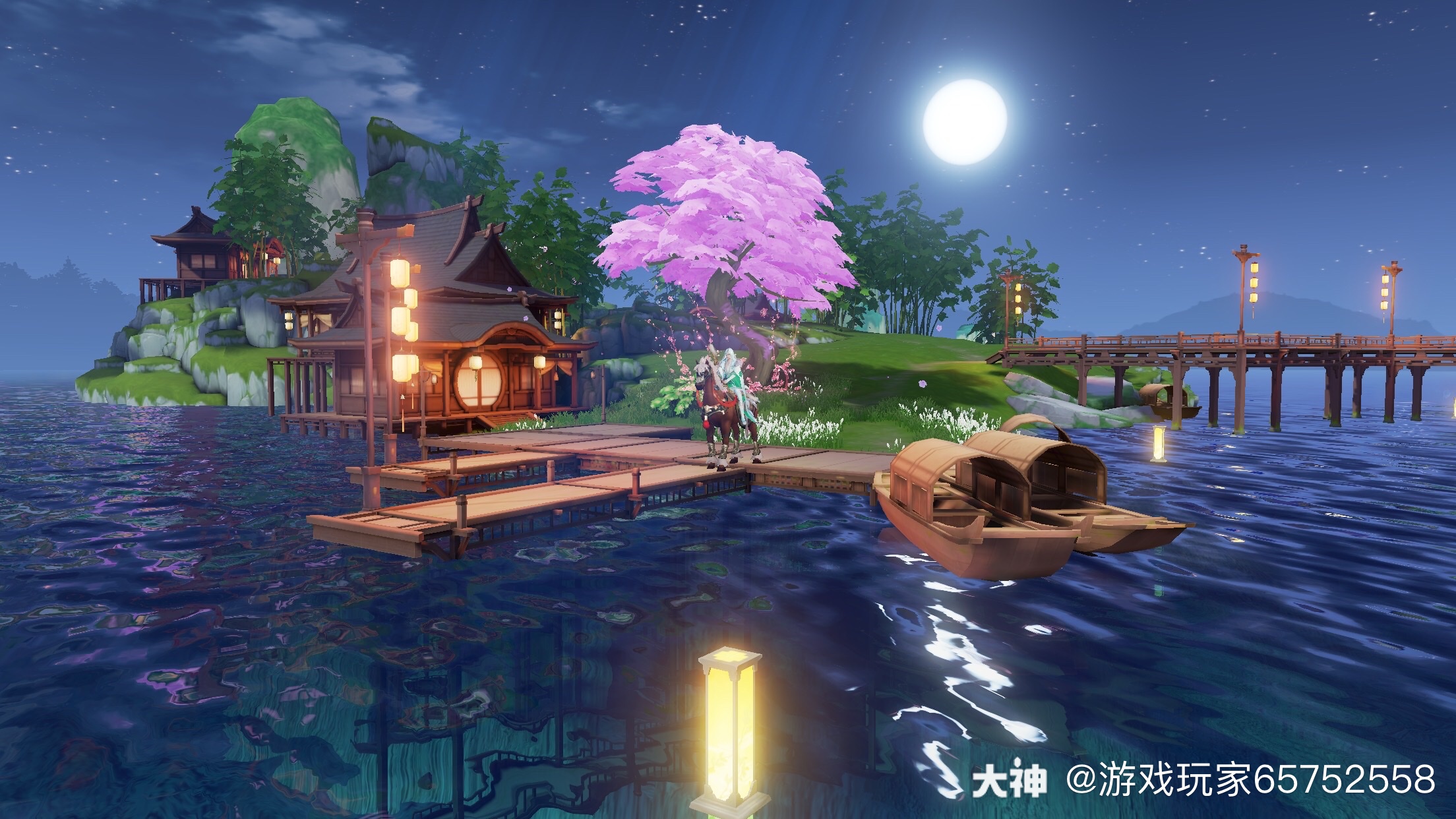 今日主题:月夜游戏id:182830888摘月光如梦_花与剑 | 大神