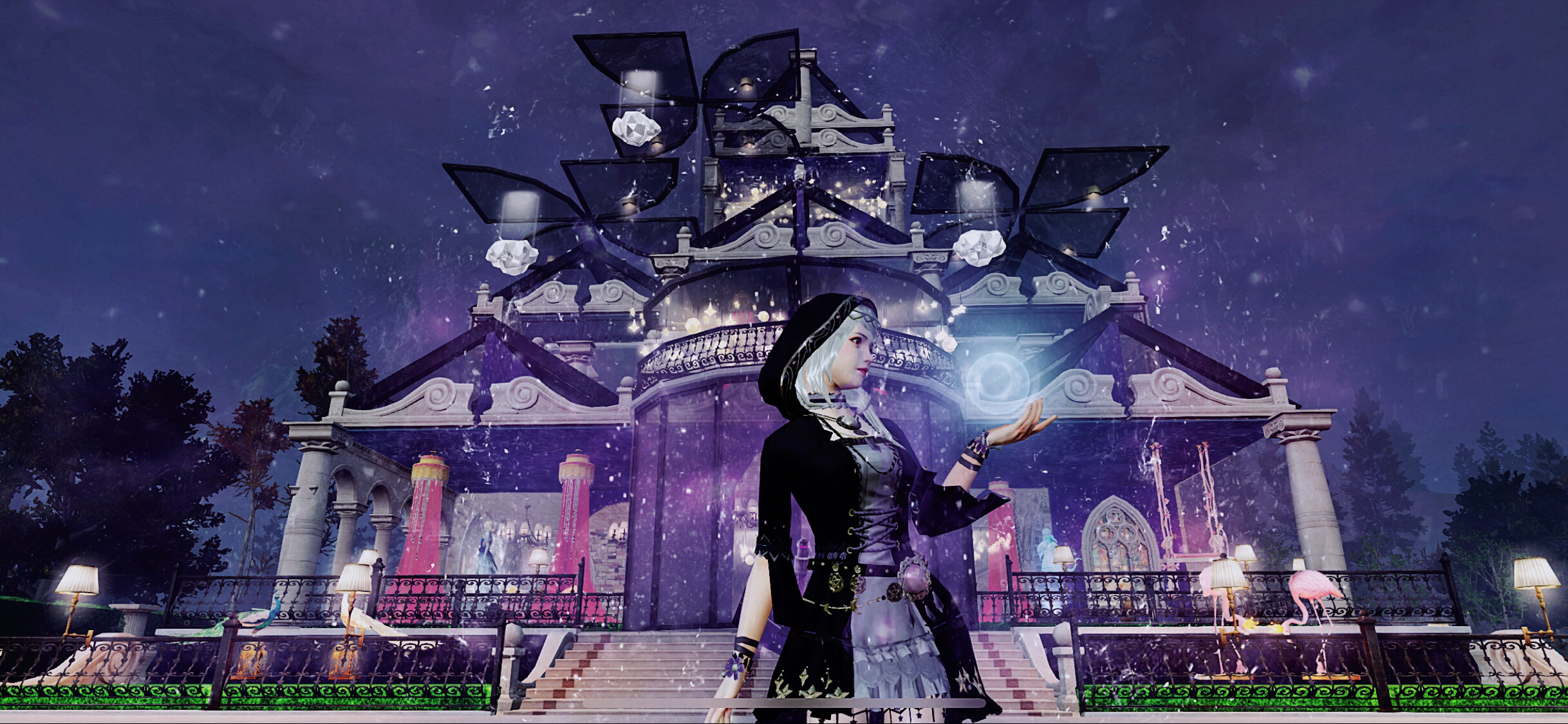 单人建筑《暗夜精灵》 恋花的玻璃原版, 充满着神秘气息.