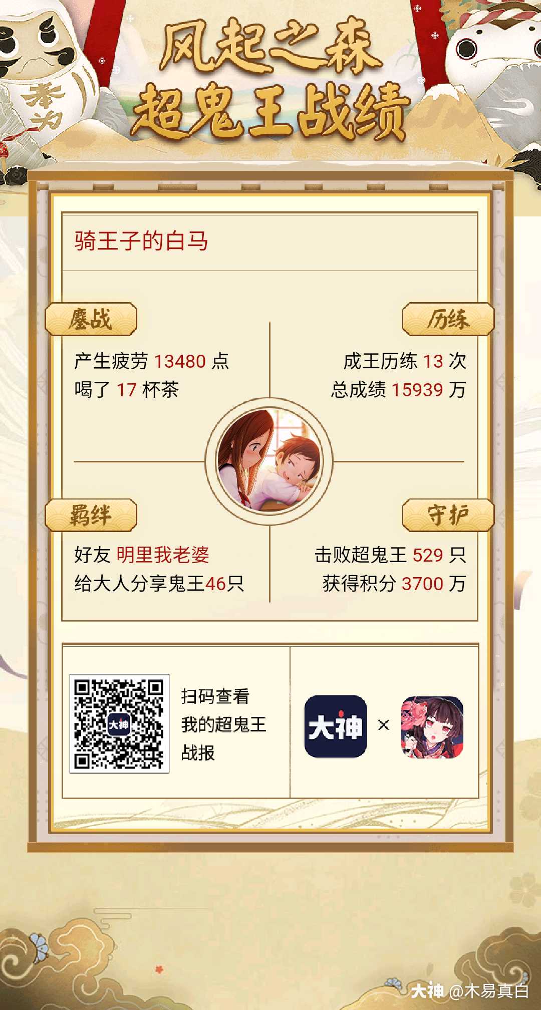 风起之森超鬼王 快来看看战绩吧 来自网易大神圈子 木易真白