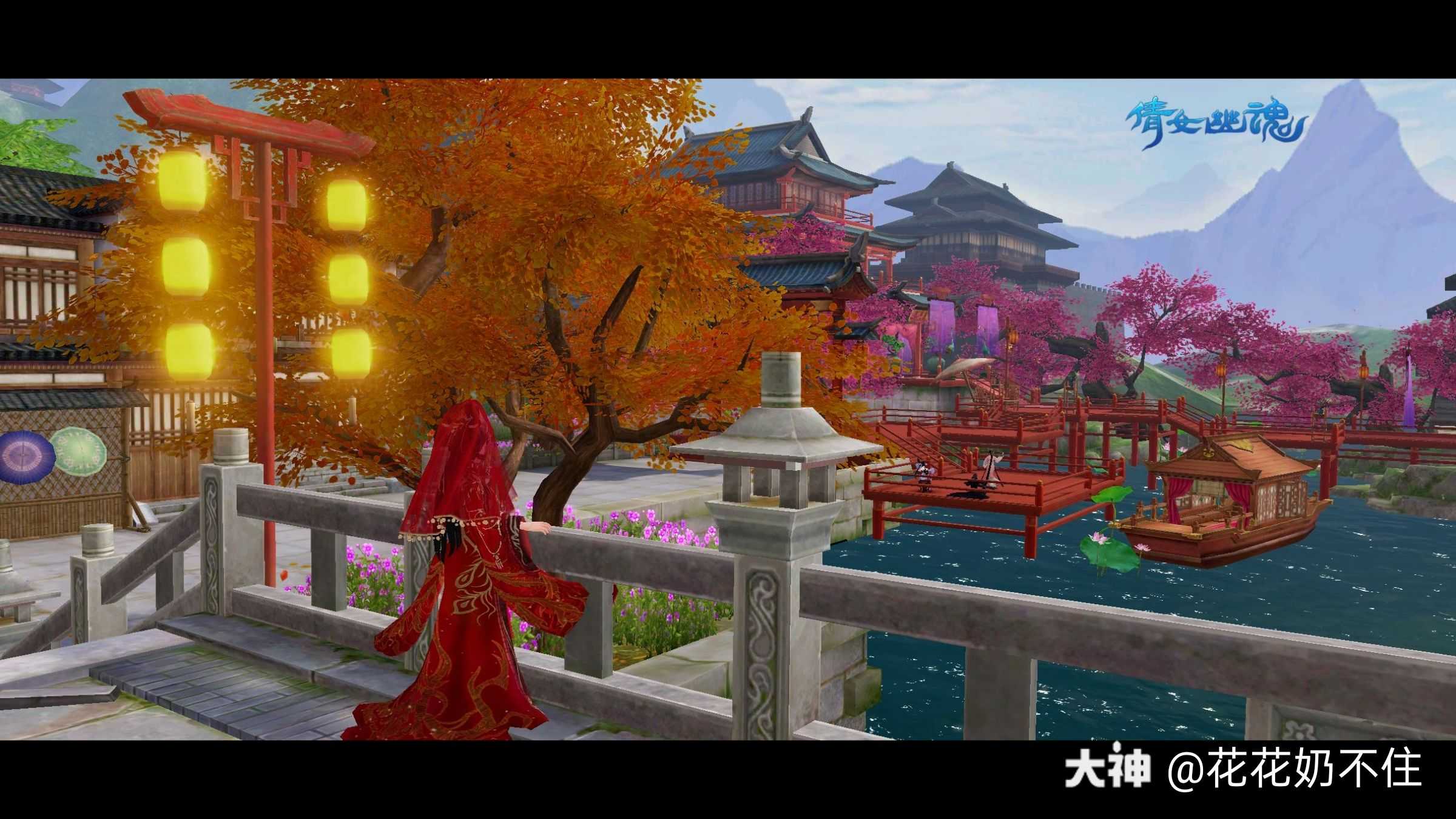 我走在长街中 听戏子唱京城 人杂乱戏小丑 叶黄退入长秋 游京 Ps 金陵的 来自网易大神倩女幽魂手游圈子 花花奶不住