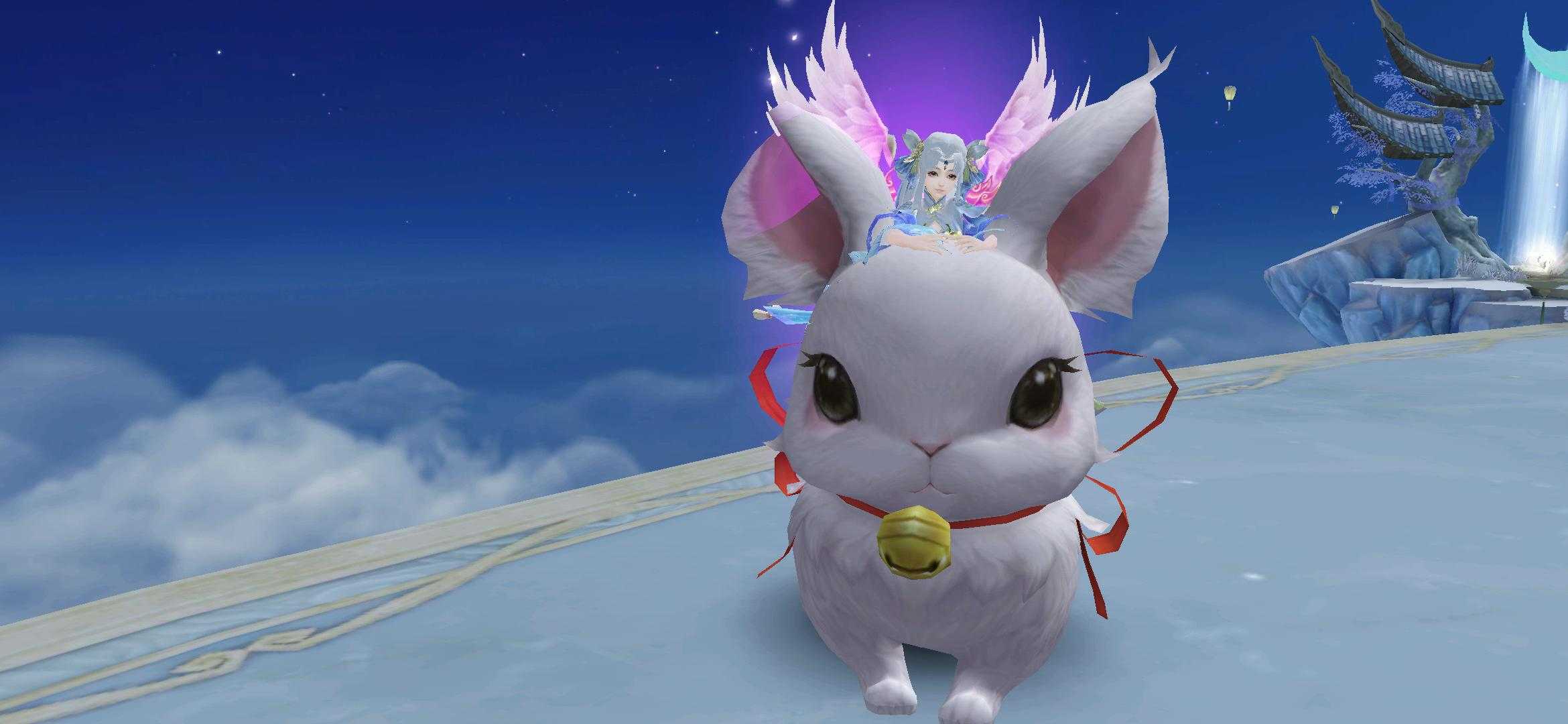 广寒宫捉兔兔 兔兔好可爱